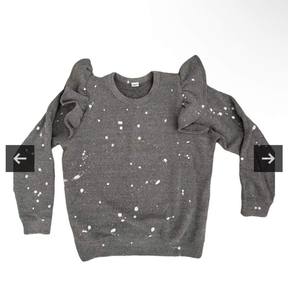 CLARE V.
Ruffle Sweatshirt PTP 25” - Picture 2 of 3